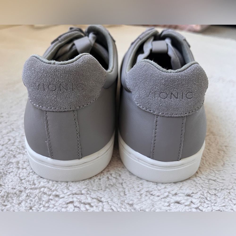 Vionic Light Gray Lono Casual Leather Sneakers Men Size 10 - Picture 6 of 8